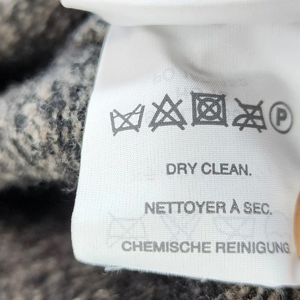 J.Crew Mens Large Grey Quarter Zip Sweater Lambswool Marled‎ Knit Classic Winter